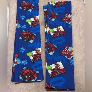 Spiderman Curtain Window Pair Spider Man Drape Set Marvel Kids Fun Child Bedroom